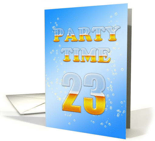 23rd Birthday Party Invitation Beer Drinking card (1091606)