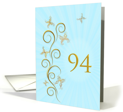 94th Birthday with Golden Butterflies card (1156390)