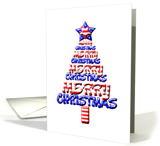 Patriotic Christmas Tree card (1158806)