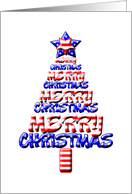Patriotic Christmas Tree card