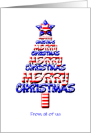 From All of Us, Patriotic Christmas Tree card