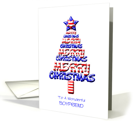 For Boyfriend Patriotic Christmas Tree card (1162700)