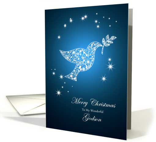 For godson,Dove of peace Christmas card (1163254)