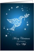 For Ex-wife, Dove of peace Christmas card