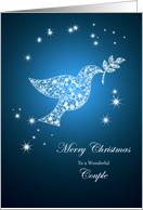 For a couple, Dove of peace Christmas card