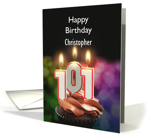 101st Birthday Candles Add a Name card (1166490)