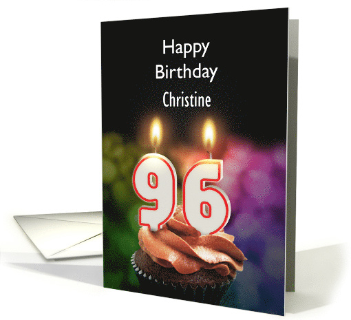 96th Birthday Candles Add a Name card (1166510)