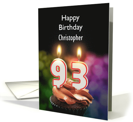 93rd Birthday Candles Add a Name card (1166520)
