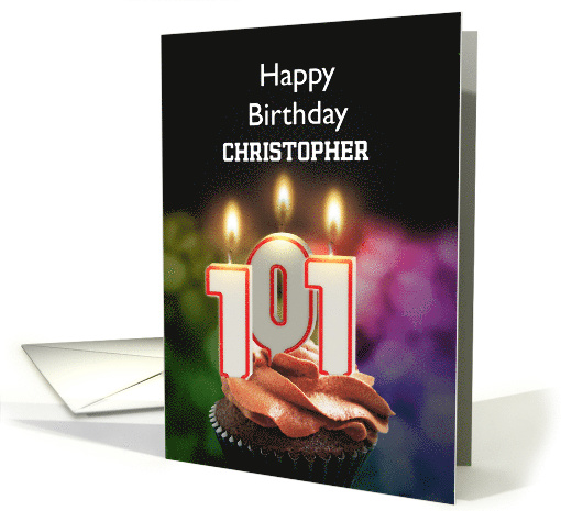 101st Birthday Candles Add a Name card (1173652)