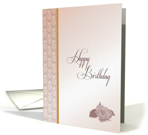 Elegant Birthday with a Rose card (1173732)