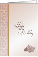 Elegant Birthday with a Rose card
