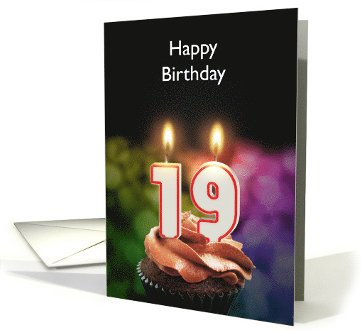 19th Birthday Candles Add a Name card (1174266)