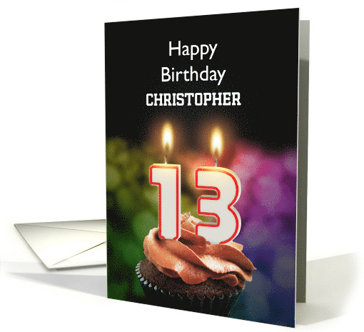 13th Birthday Candles Add a Name card (1174278)