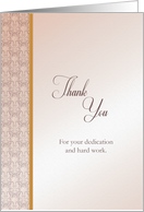 Thank you for your hard work card