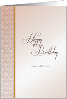 From Us All, Birthday with a Rose card