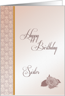 Sister Birthday Classic Rose card