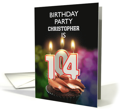 104th Birthday Party Invitation Add A Name with Candles card (1176394)