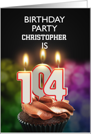 104th Birthday Party Invitation Add A Name with Candles card