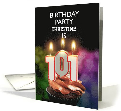 101st Birthday Party Invitation Add A Name with Candles card (1176398)