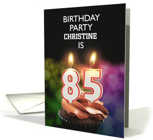 85th Birthday Party Invitation Add A Name with Candles card (1176598)