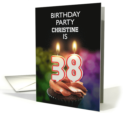 38th Birthday Party Invitation Candles card (1179122)