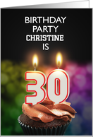 30th Birthday Party Invitation Candles card