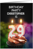 29th Birthday Party Invitation Candles card