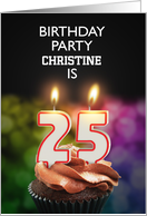 25th Birthday Party Invitation Candles card