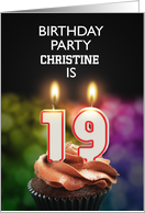 19th Birthday Party Invitation Candles card