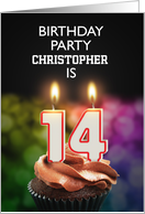 14th Birthday Party Invitation Candles card