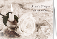 Prayer with Rose and Candle card