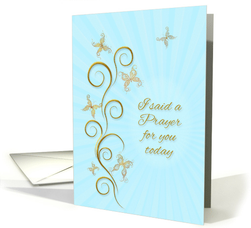 Golden Butterflies Prayer card (1248062)