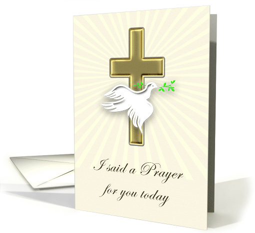 Golden Cross Prayer card (1248554)