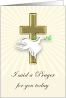 Golden Cross Prayer card