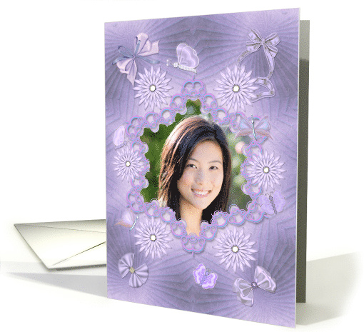 Add a Picture Birthday Lilac Flowers card (1311860)