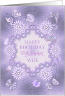 Wife Birthday Lilac Flowers card