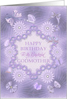 Godmother Birthday Lilac Flowers card
