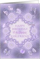 Girlfriend Birthday Lilac Flowers card