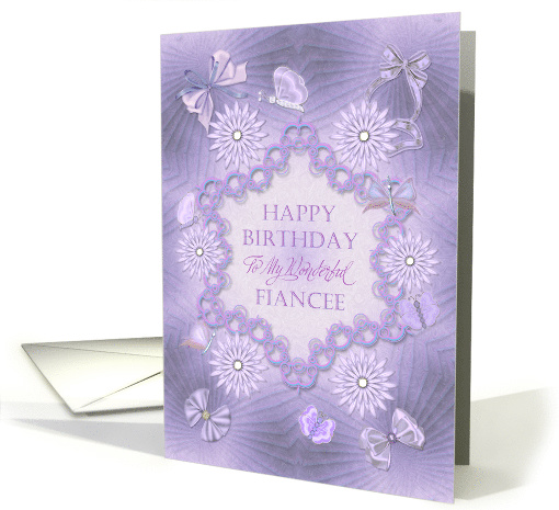 Fiancee, Birthday Lilac Flowers card (1312230)