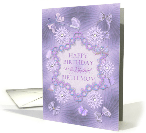 Birth Mom Birthday Lilac Flowers card (1312252)