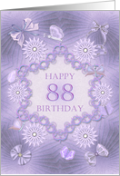 88th Birthday Lilac Flowers card