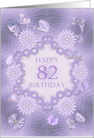 82nd Birthday Lilac Flowers card