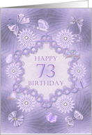 73rd Birthday Lilac Flowers card