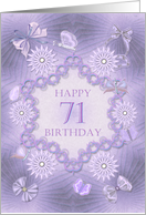 71st Birthday Lilac Flowers card