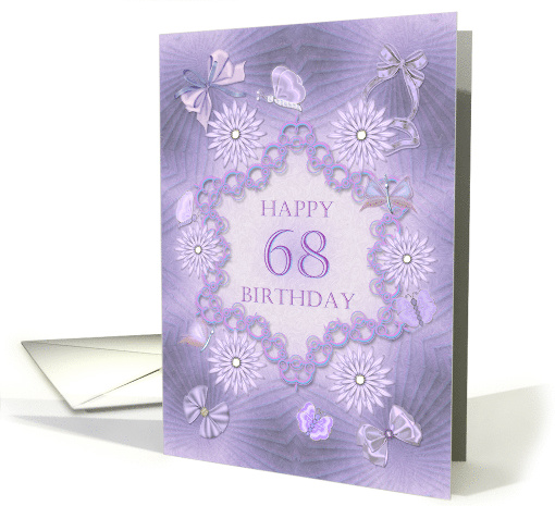 68th Birthday Lilac Flowers card (1313656)