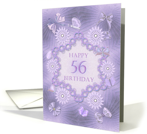 56th Birthday Lilac Flowers card (1313852)