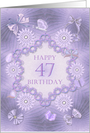 47th Birthday Lilac Flowers card