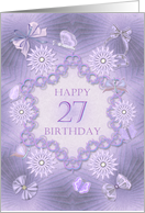 27th Birthday Lilac Flowers card