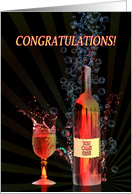 Congratulations, You Came Out, with Splashing Wine card