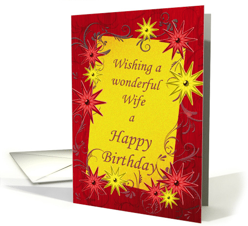 Wife Birthday Stars card (1342994)